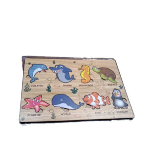 Kids Puzzle | Seas Animals Puzzle Made of Wood | Easy and fun Learning for your Kids - 1 Pc