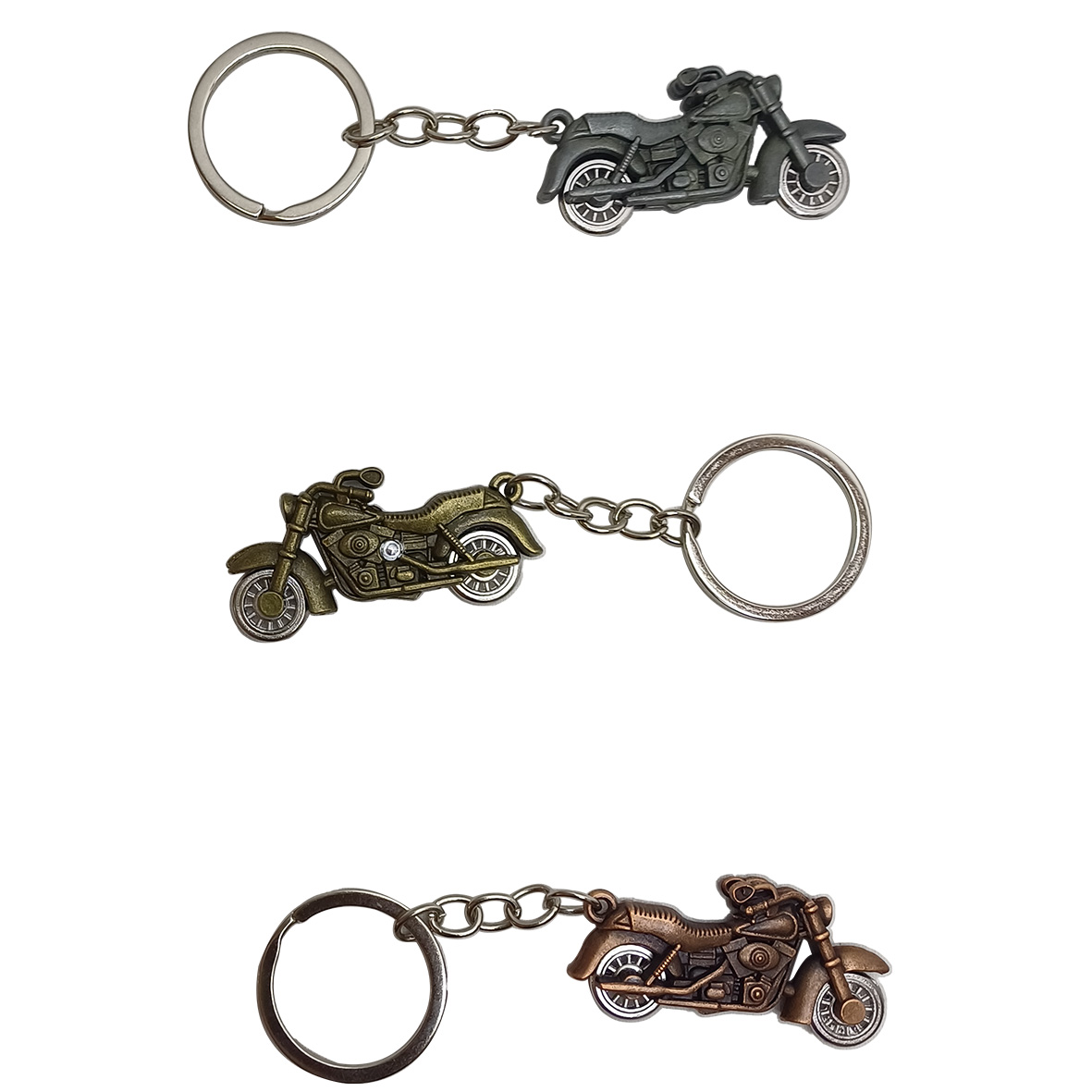 New Bike shape Keychain Comes with Pack of 2 | Light weight | for Bike Lovers- Black color - Image 3