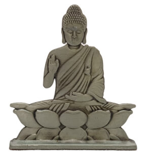 Buddha On Meditating Pose | Miniature Idol for Car Interior Decor | Comes with Preinstalled Double Tape | Ideal for Home, Office & Gifting - Black color
