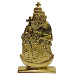 New Jesus Mother Merry Carrying a Child Car Dashboard Idol | Detailed Designed | Preinstalled Tape for Easy Installation-Full Gold color