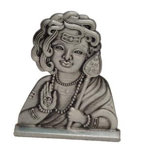 Lord Murugan Dashboard Idol | Keep Murugan's Divine in your Vehicle | Made of Metal in a Flat Base With Preinstalled Tape | Can be used in Pooja Room also - Black color